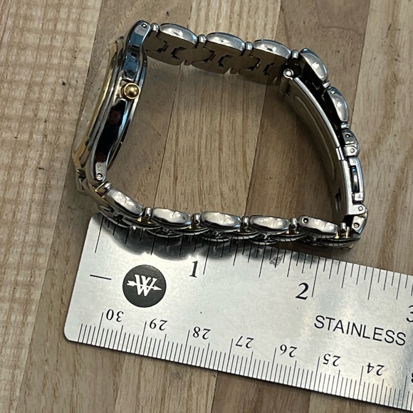 Peugeot Ladies Watch Two Tone Stainless Bracelet White Dial Date Window - Picture 13 of 13